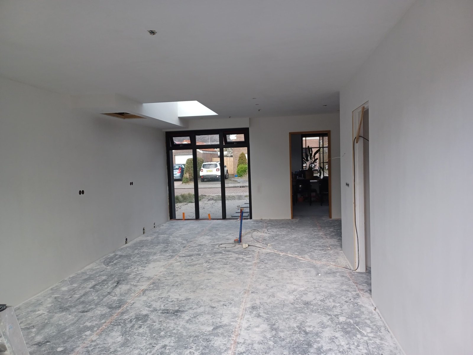 Uitbouw keuken gestuct drachten